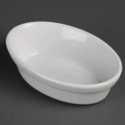 Plats à Gratin Ovales Blancs 52 x 161 x 116 mm - Boite de 6 - Olympia