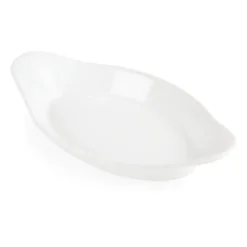 Plats ovales à oreilles blancs Olympia 43 x 229 x 127 mm - Boite de 6