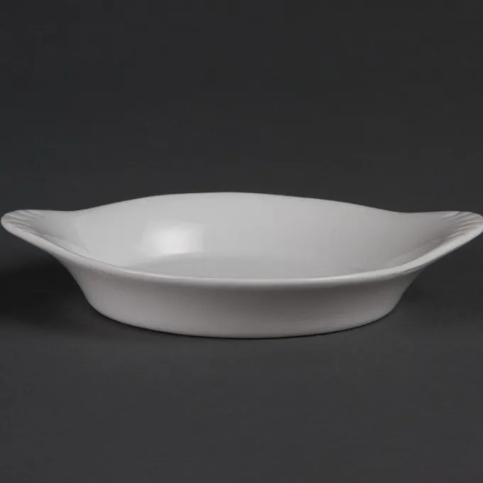 Plats ronds à oreilles blancs 156 x 126 mm Olympia - boite de 6