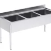 Plonge en Inox avec Bâti 3 Bacs Grande Capacité Gamme 700 - Distform
