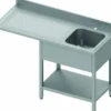 Plonge Inox avec Dosseret - Profondeur 600 - Passage Lave Vaisselle - Stalgast