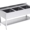 Plonge Inox Professionnelle Triple avec Etagère 1800 x 700 - Distform