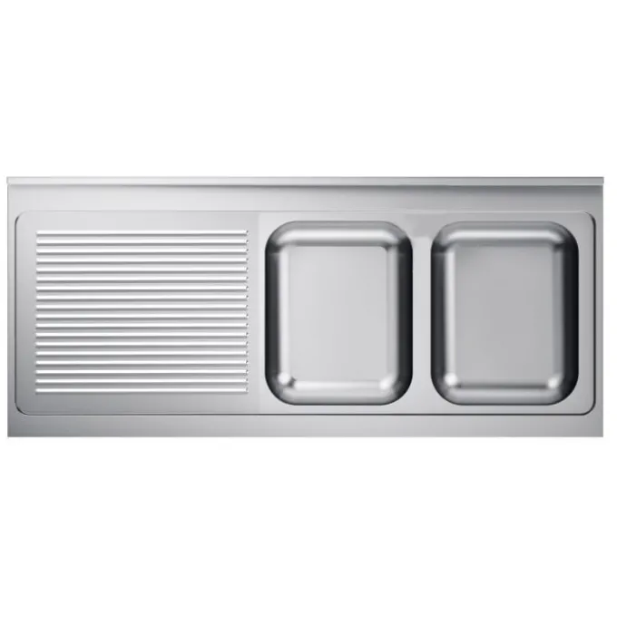 Plonge Inox Professionnelle Gamme 700 - 2 Eviers à Droite - Combisteel