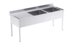 Plonge Professionnelle en Inox avec 2 Egouttoirs 2000 mm - Distform