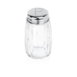 Poivrière en Verre/inox Arrondie H 70 mm Ø 35 mm - Lot de 12 - Was Germany