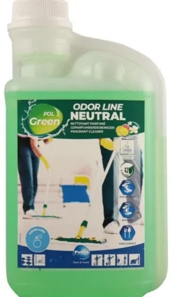 Polgreen odor line neutral flacon de 1L doseur - Lot de 5 Colis de 6 - Pollet Sa