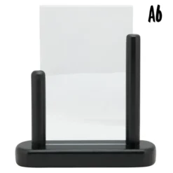 Porte-affiche de table- Small- Bois avec finition noir laqué - Securit