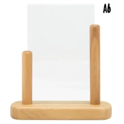Porte-affiche de table - Small - Bois avec finition teck laqué - Securit