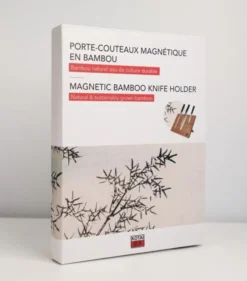 Porte-Couteaux Magnétique en Bambou Naturel - 30 x 22 cm Kotai