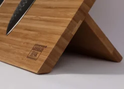 Porte-Couteaux Magnétique en Bambou Naturel - 30 x 22 cm Kotai