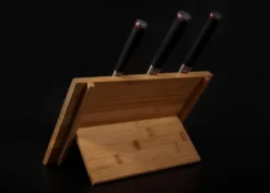 Porte-Couteaux Magnétique en Bambou Naturel - 30 x 22 cm Kotai