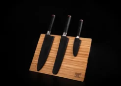 Porte-Couteaux Magnétique en Bambou Naturel - 30 x 22 cm Kotai