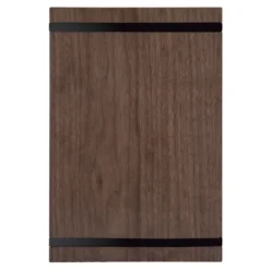 Porte-menu en bois de Noyer - bande de caoutchouc blanc pour maintien des feuilles - A4 - Securit