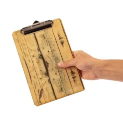 Porte-menu plaque effet bois clair Olympia - A5