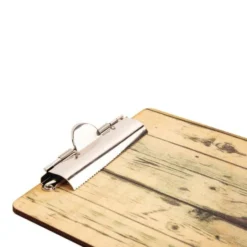 Porte-menu plaque effet bois clair Olympia - A5