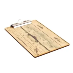 Porte-menu plaque effet bois clair Olympia - A5