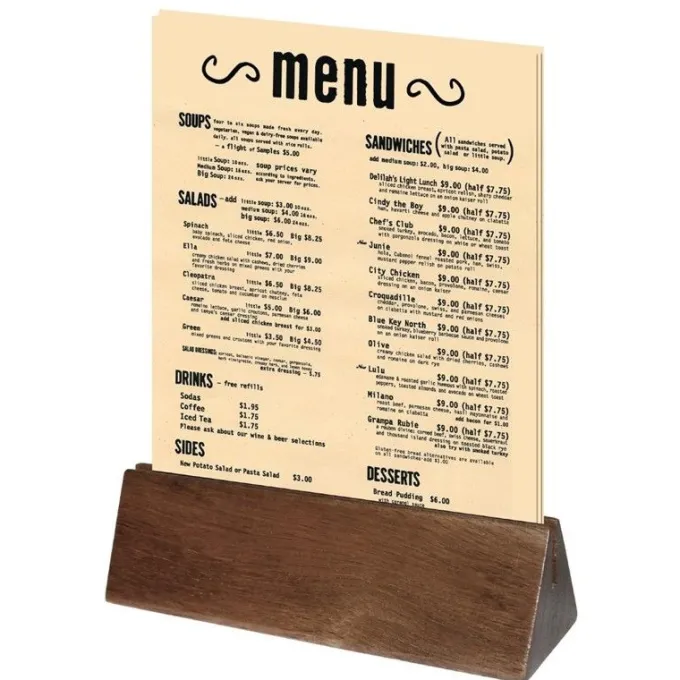 Porte-Menus en Acacia Lot de 10 - Olympia