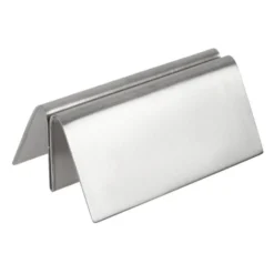 Porte-menu triangulaire en acier inoxydable Olympia