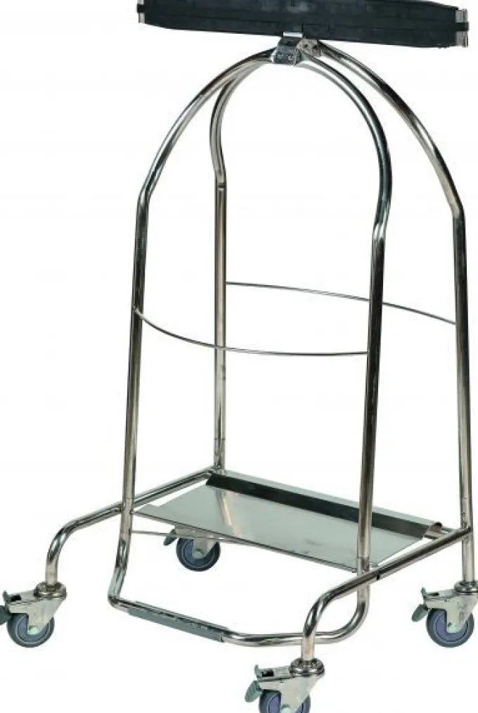 Porte-Sac à Pince Inox 110L 4 roues Caoutchouc - Probbax