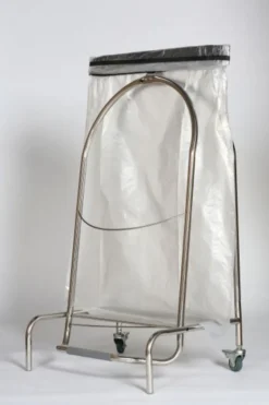 Porte-Sac à Pince inox 110L 2 roues - Probbax