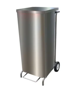 Porte-Sacs Mobile Inox Caréné 100L à Ouverture Frontale - L2G