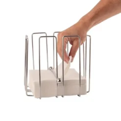 Porte-Serviettes Chromé de 150 Serviettes Carrées 33 cm - Olympia
