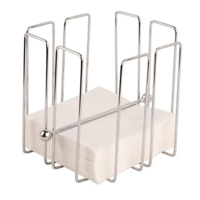 Porte-Serviettes Chromé de 150 Serviettes Carrées 33 cm - Olympia