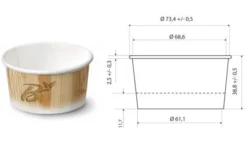 Pot de Glace en Carton Recyclable Nature 90 ml Lot de 1932 - SDG
