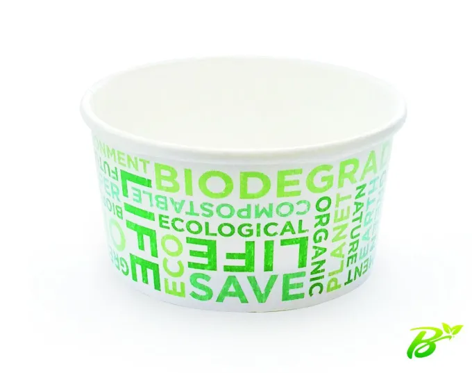 Pot de Glace en Carton Recyclable Texte Bio 520 ml Lot de 1140 - SDG