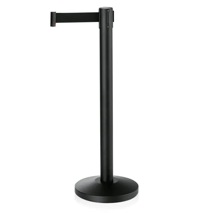 Poteau de barrage Noir L 2000 mm H 910 mm Ø 320 mm - Lot de 2 - Was Germany