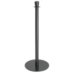 Poteaux d'Accueil Base Plate Noir - Lot de 2 - Bolero