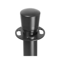 Poteaux d'Accueil Base Plate Noir - Lot de 2 - Bolero