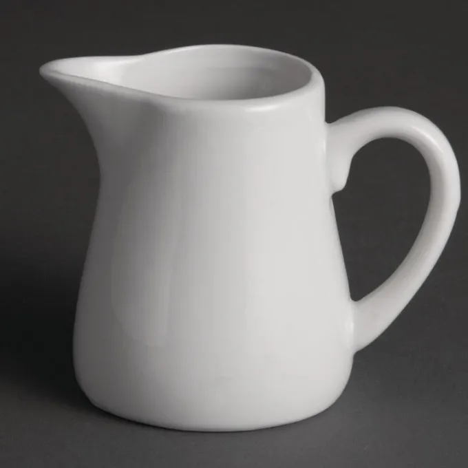Pots à lait blancs Olympia 305 ml - Boite de 6 pièces