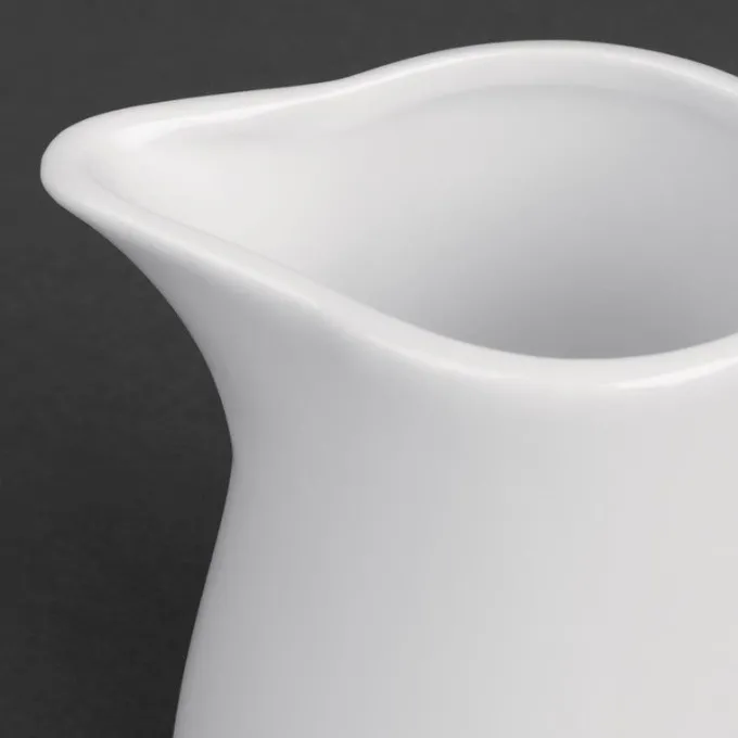 Pots à lait blancs Olympia 212 ml - Lot de 6