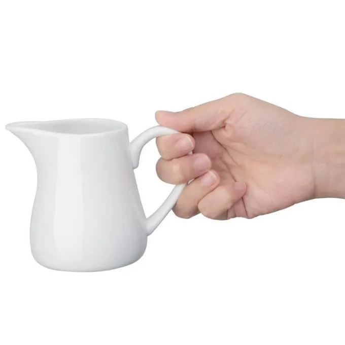 Pots à lait blancs Olympia 212 ml - Lot de 6