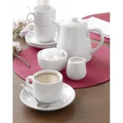 Pots à Lait et Crème en Porcelaine Blanche 85 ml Lot de 12 Olympia