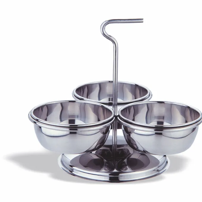 Pots à Sauces ou Snack en Inox 3 Compartiments - Pujadas