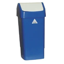 Poubelle bleue à couvercle battant SIR 50 L
