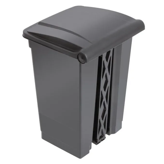 Poubelle de Cuisine à Pédale Noire 45 Litres - Jantex