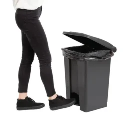 Poubelle de Cuisine à Pédale Noire 45 Litres - Jantex
