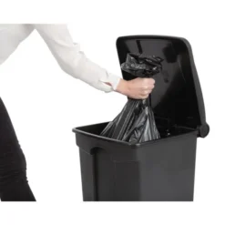 Poubelle de Cuisine à Pédale Noire 45 Litres - Jantex