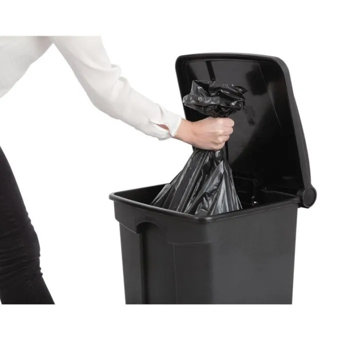 Poubelle de Cuisine à Pédale Noire 45 Litres - Jantex