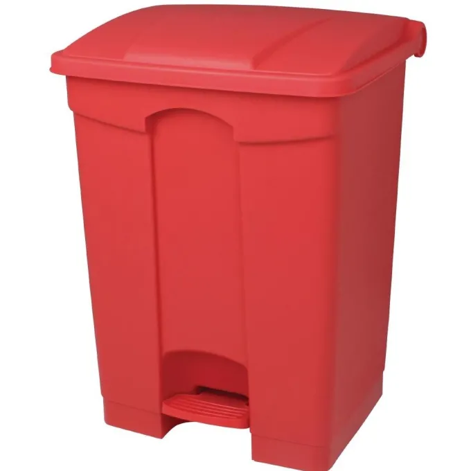 Poubelle de cuisine à pédale rouge 45 L - Jantex