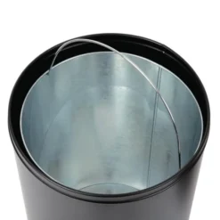 Poubelle dôme ouverte en acier noire - 40 litres - Bolero