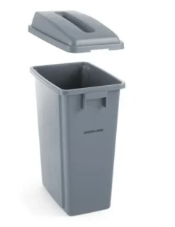 Poubelle Etroite AmerBox 60L Grise 455x315x(H)580mm - Hendi