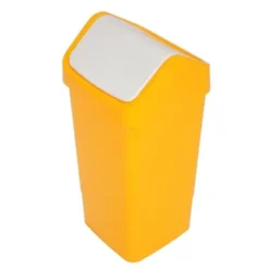 Poubelle jaune à couvercle battant 50 litres - SIR