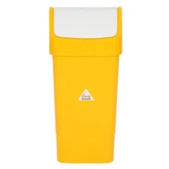 Poubelle jaune à couvercle battant 50 litres - SIR