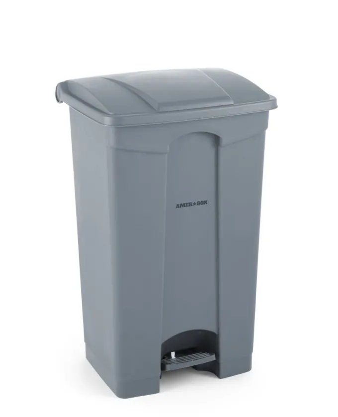 Poubelle à Pédale AmerBox 87L Gris 500x410x(H)815mm - Hendi