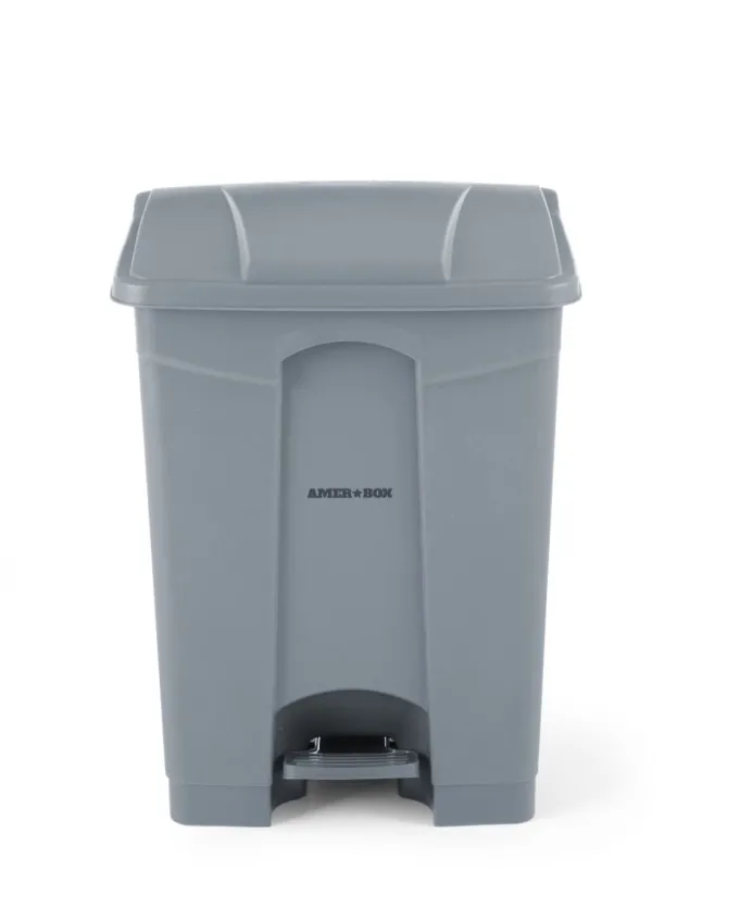 Poubelle à Pédale AmerBox 68L Gris 490x410x(H)660mm - Hendi