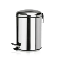 Poubelle à pédale en Acier Inoxydable 12 L H 420 mm Ø 250 mm - Was Germany